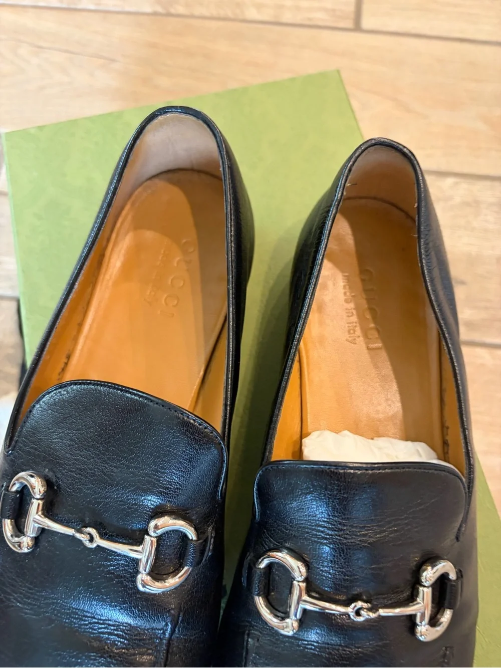 Gucci Horsebit loafers in black leather silver toned hardware Men’s 11.5 US